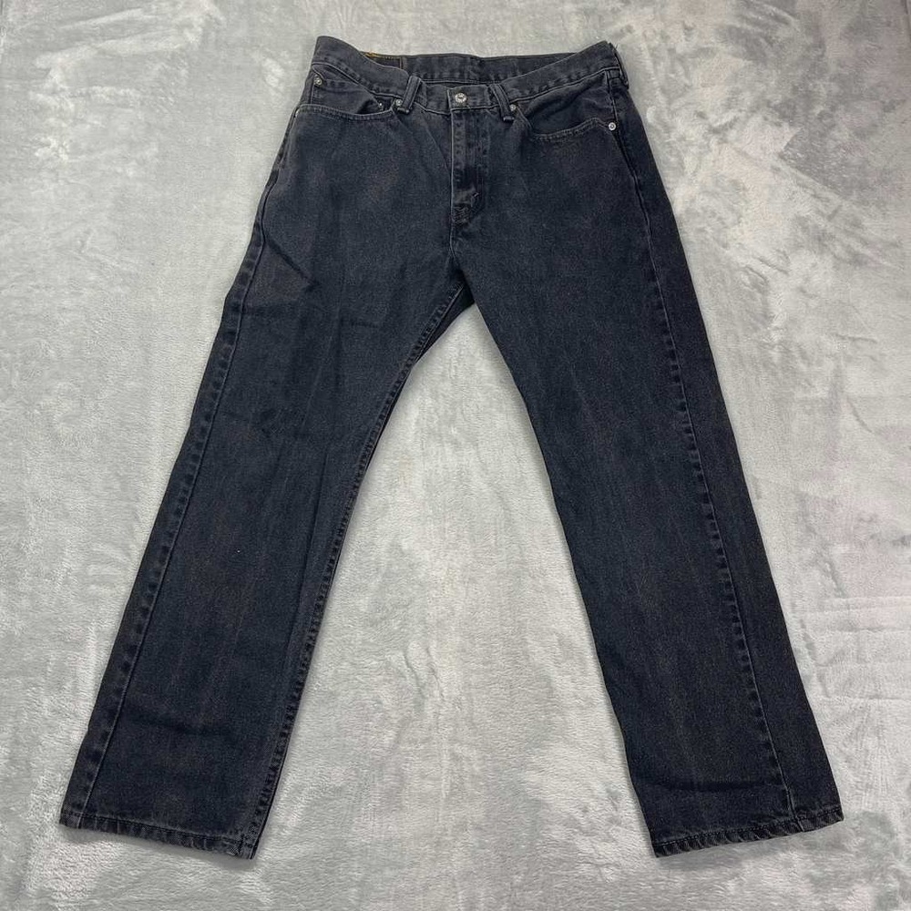 Vintage Levi's 505 Jeans Mens 34x30 Black Dark Wash Red Tab Grunge Straight Leg